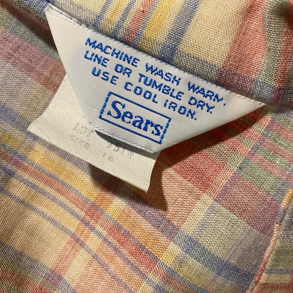 Vintage Sears plaid dress - Picture 3 of 9